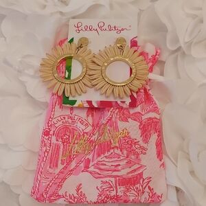 Lilly Pulitzer Gold Floral Earrings